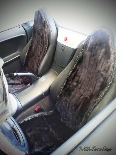 mink steering wheel and shift knob cover - Thumbnail 3