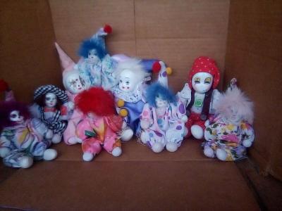 Porcelain Clown Family