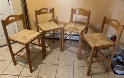 Hard Wood High Table Chairs Set - Thumbnail 2