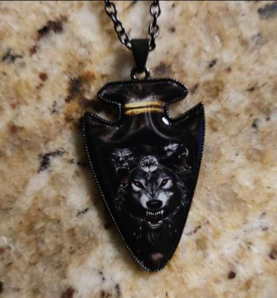 Wolf Arrow Pendants