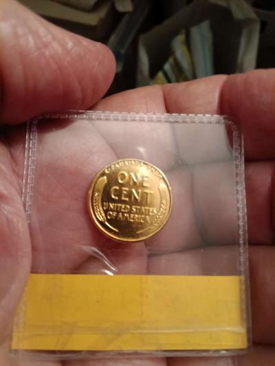 1943 Golden Steel Wheat Penny covered in 24kt gold beautiful - Thumbnail 3