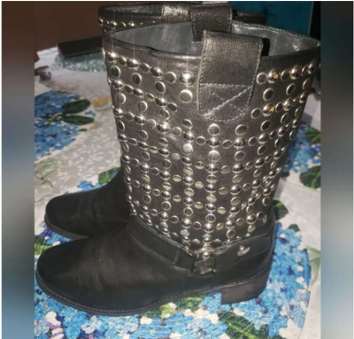 Stuart Weitzman Black Leather Moto Boots - Alhambra, California