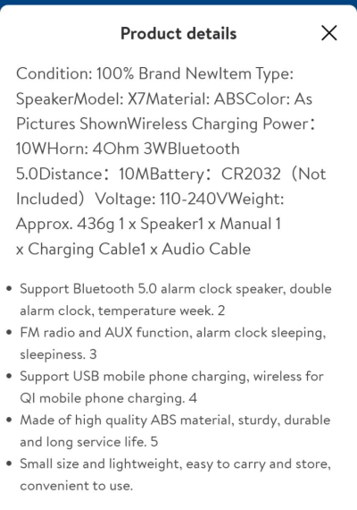 Bluetooth 50 Speaker Alarm Clock Mobile Phone Stand Wireless - Thumbnail 5