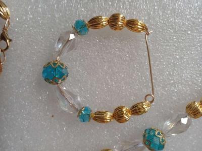 3PC Turquoise and Gold  is  Set - Thumbnail 3