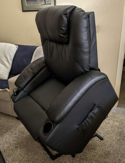 Powerlifting recliner with heat and massage options - Thumbnail 4