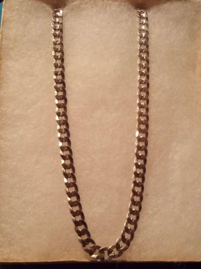 55 inch mens sterling silver Cuban link chain - Thumbnail 3