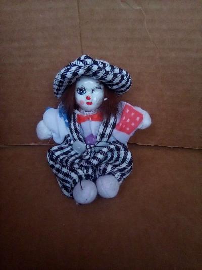 Hand painted porcelain clown figurine