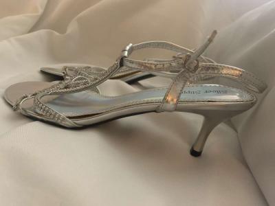 silver slipper heels - Thumbnail 6