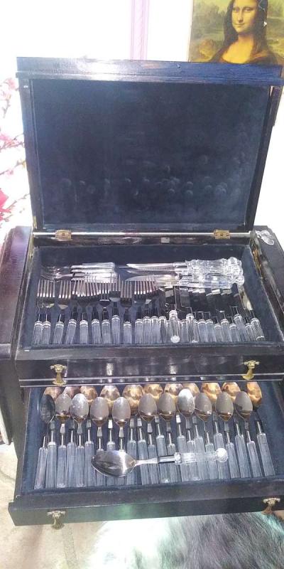 61 piece vintage Lucite flat ware - Palm Springs, California