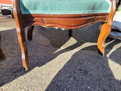 reupholstered wooden chair - Thumbnail 4