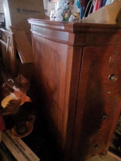 antique late 1800s tongue and groove file cabinet has 4 file - Thumbnail 2