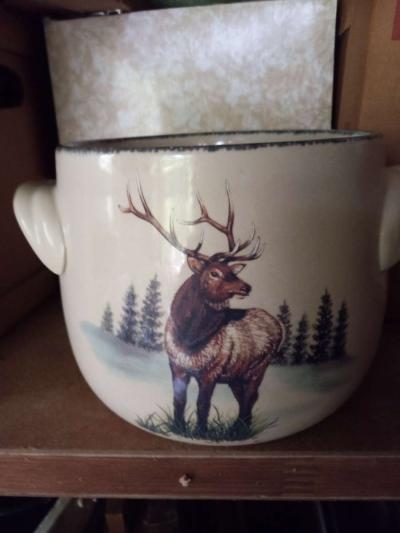 home and garden party bean pot Northwood stoneware collectio - Thumbnail 3