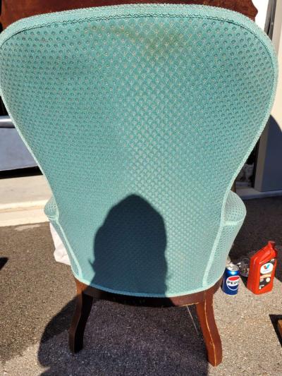 reupholstered wooden chair - Thumbnail 2