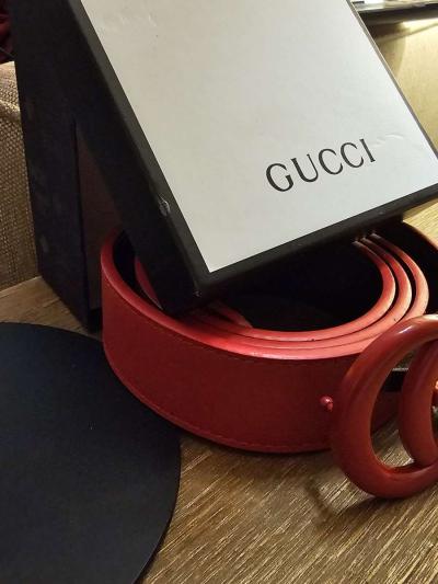 Candy Apple Red Gucci belt - Thumbnail 2
