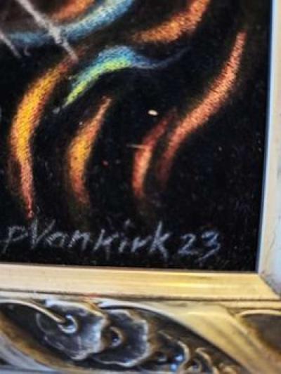 Velvet Tiger Painting in frame - Thumbnail 2