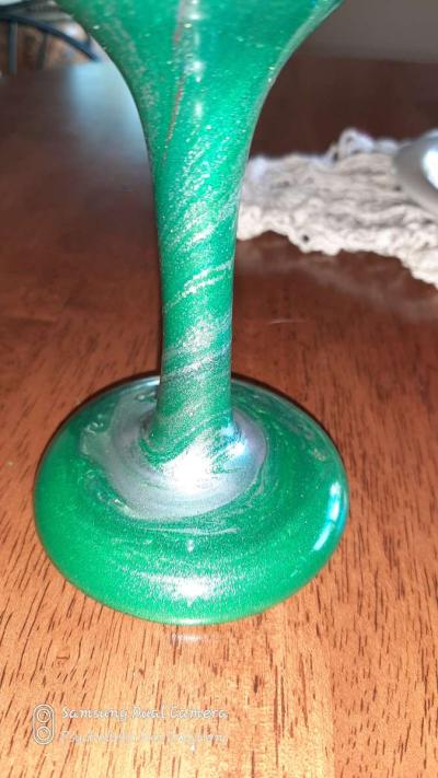 Wine Glasses Artistically Covered in Permanent Resin - Thumbnail 2