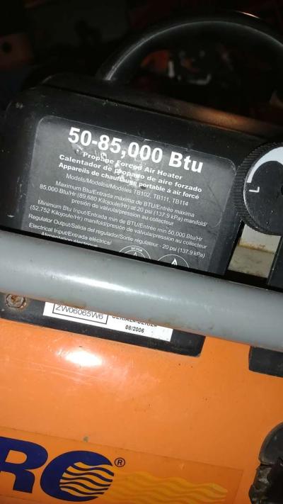 AllPro Forced Air Propane heater - Thumbnail 3