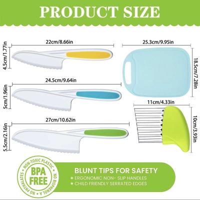 5 pcs kitchen cooking set for toddlers and kids safety knive - Thumbnail 2