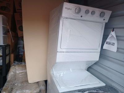 fridge washer dryer combo and fire place TV stand - Thumbnail 4