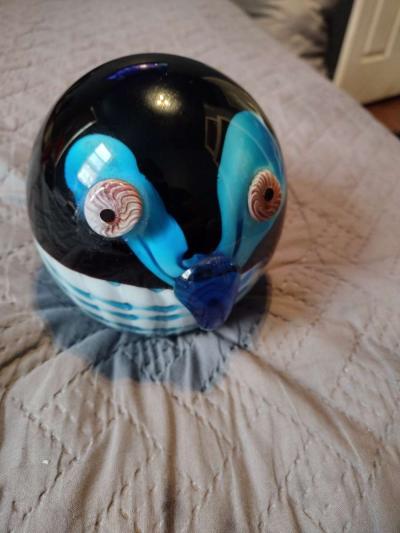 glass owl centerpiece