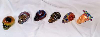 Original Day of the Dead Handcrafted Skulls Small - Thumbnail 2