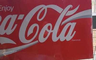 Coca Cola Metal Sign Approximately 67 x 23 - Thumbnail 3