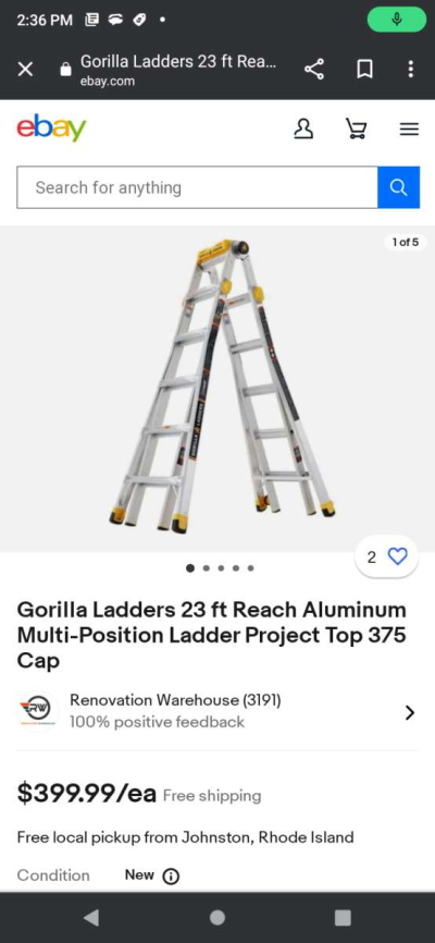 gorilla folding ladder - Thumbnail 2
