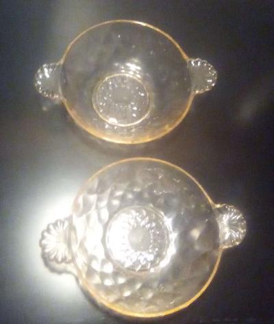 Rare Pink Depression Glass Individual Fruit Bowls