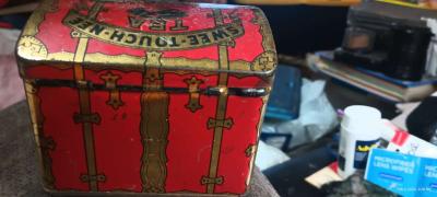 vintage tea tin used but clean readable - Thumbnail 2