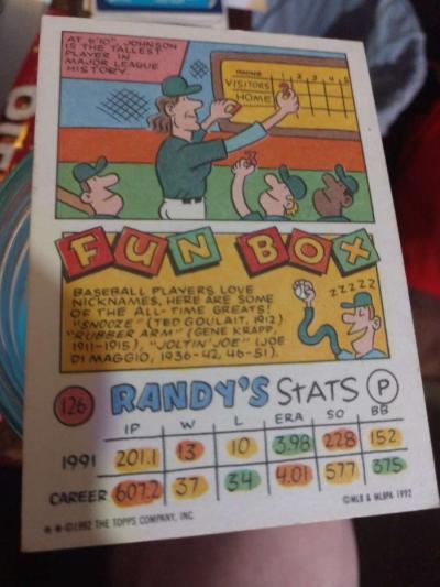 Randy Johnson Baseball Card - Thumbnail 2