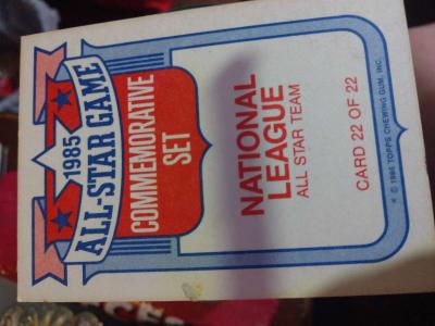 1985 National League Allstar Team Baseball Card - Thumbnail 2
