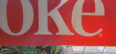 Coca Cola Plastic Acrylic Sign  Approximately 46 x 16 - Thumbnail 3