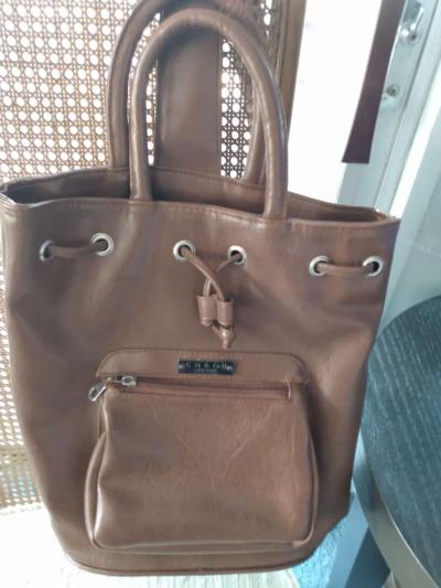 Leather Coach bag with over shoulder strap - Thumbnail 2