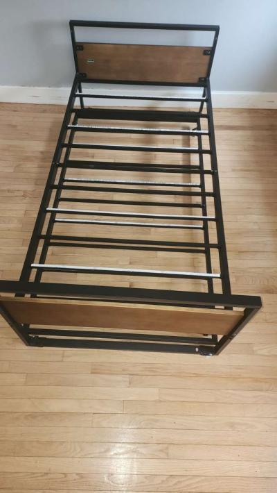 Twin Bamboo Wood Antique Metal Daybed with Trundle - Thumbnail 2