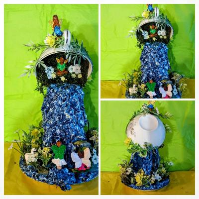 waterfall fairy garden