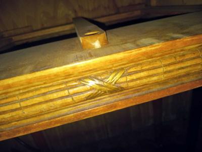 Set of antique wooden end tables with drawer - Thumbnail 3