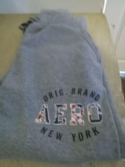 Mens Small Aeropostale Gray Jogger Sweats - Thumbnail 2