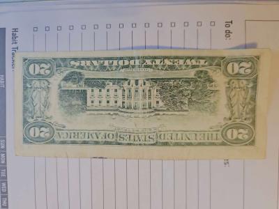 20 dollar bill miscut 1990 series G - Thumbnail 2