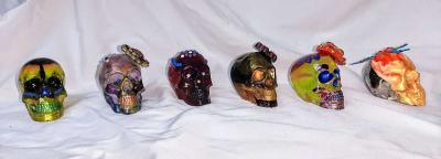 Original Day of the Dead Handcrafted Skulls Small - Thumbnail 3