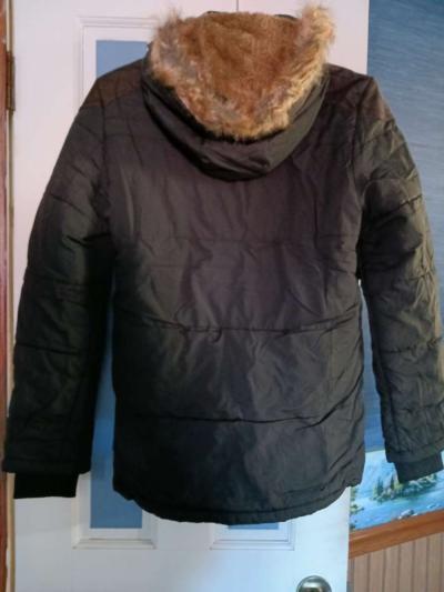 Black Fur Lined Coat - Thumbnail 2