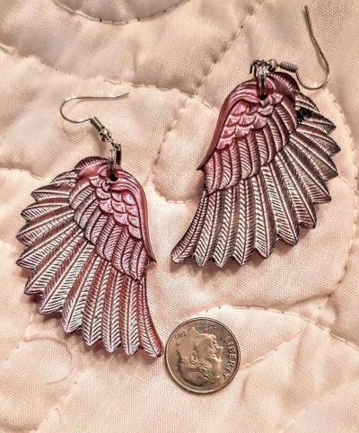 Original angel wing earrings - Thumbnail 2