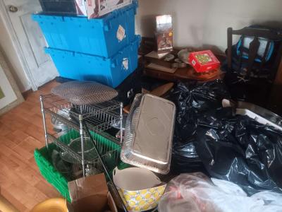 a large assortment of cookware bakeware and dishes