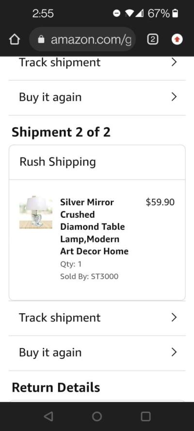 2 diamond crushed lamps new - Thumbnail 6