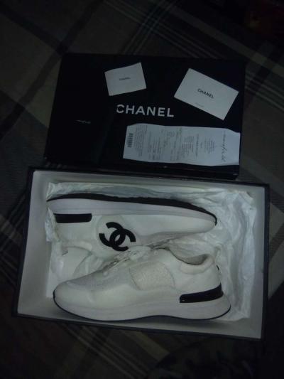New Chanel Calfskin Mesh and Suede Calfskin White Shoes - Houston, Texas