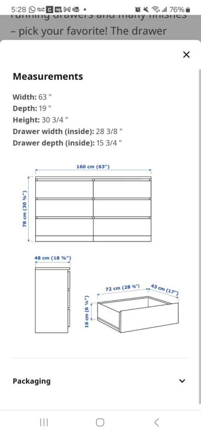 Dresser White 6 drawers - Thumbnail 5