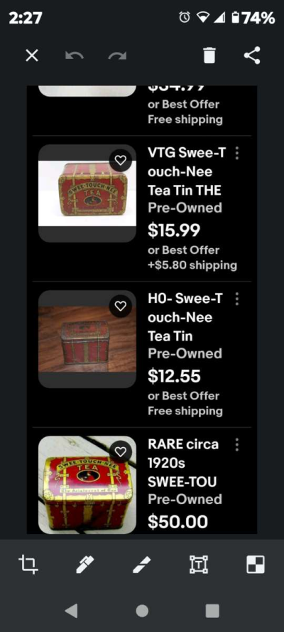 vintage tea tin used but clean readable - Thumbnail 3