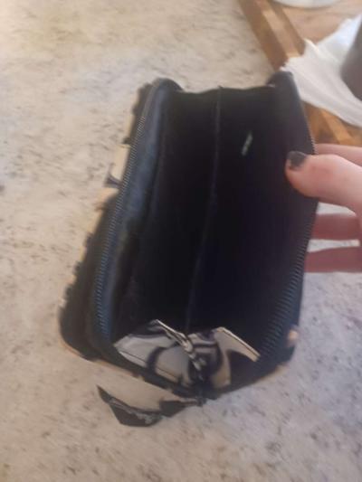 black flower wellet - Thumbnail 4