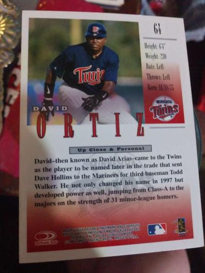 David Ortiz Baseball Card - Thumbnail 2