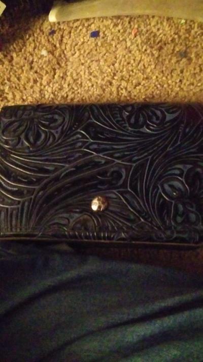 leather hand purse