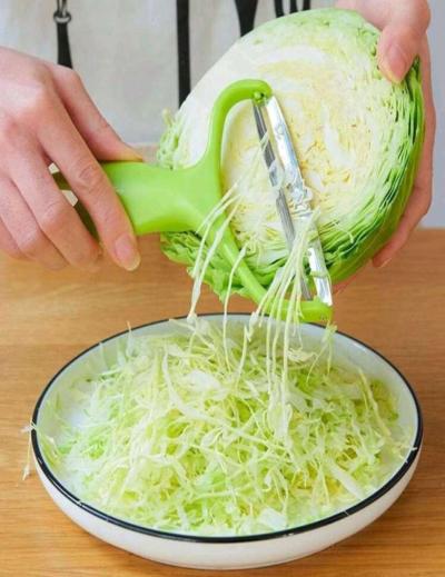 304 Stainless Steel Cabbage Grater Kitchen Peeling Knife For - Thumbnail 2